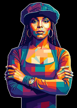 Pop Art Portrait of Janet Jackson