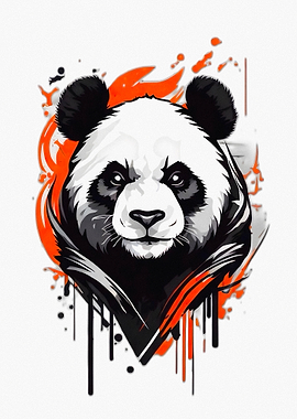 Aggressive Panda Art
