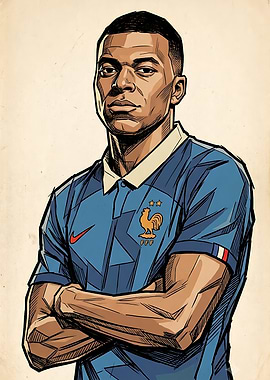 Kylian Mbappé in French Football Kit