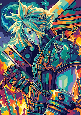 Cloud Strife Pop Art