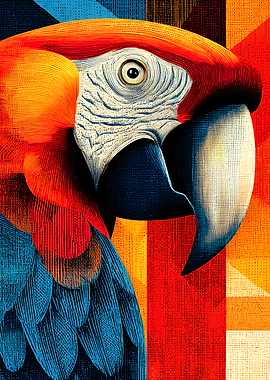 Close-up of a Scarlet Macaw