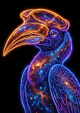 Cosmic Hornbill Portrait