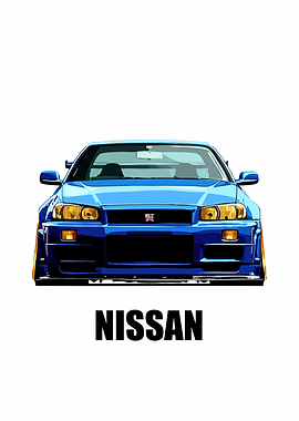 Nissan Skyline GT-R R34 Front View