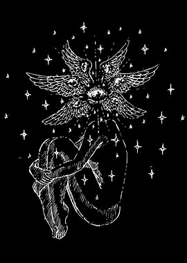 Biblically Accurate Angel and Starry Night