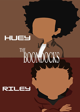 The Boondocks Huey and Riley Minimalist Poster