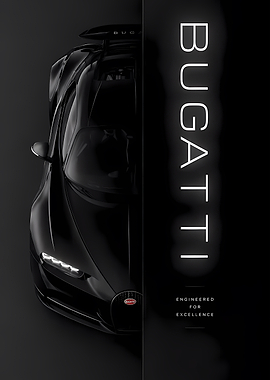 Bugatti Car with Text