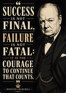 Winston Churchill Quote Poster