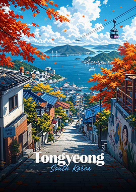 Tongyeong South Korea Autumn View