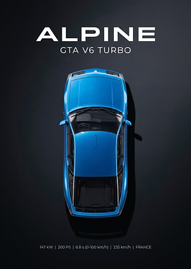 Alpine GTA V6 Turbo Top View