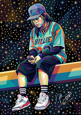 Billie Eilish Pop Art Portrait