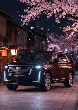 Cadillac Escalade in Cherry Blossom Night