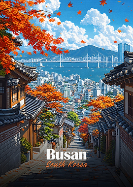 Busan South Korea Autumn View