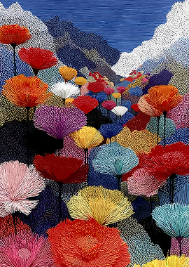 Vibrant Poppy Field Landscape