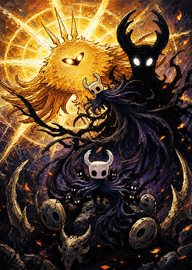 Hollow Knight Sun and Void Art