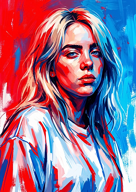 Billie Eilish Pop Art Portrait