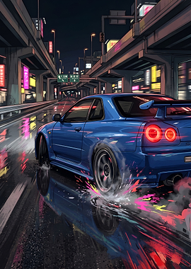 Nissan Skyline GT-R R34 Midnight Drift