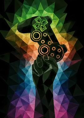 Hand Holding Game Controller
