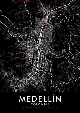 Medellin Dark Map