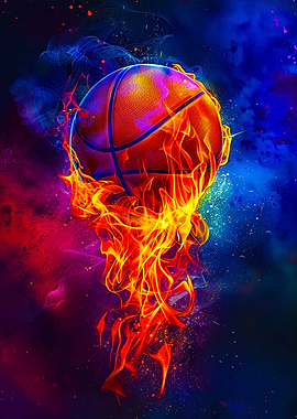 Basketball on Fire