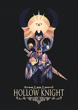 Hollow Knight Minimalist Character Art