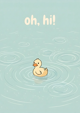 Cute Duck Saying Oh Hi