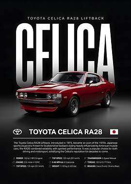 Toyota Celica RA28 Liftback Poster