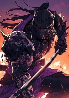 Dark Ninja Warrior with Katana