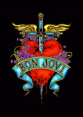 Bon Jovi Heart and Sword Logo
