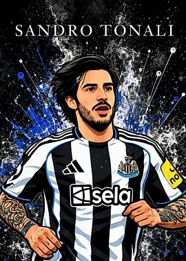 Sandro Tonali Newcastle United Art