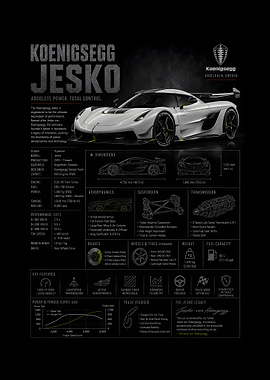 Koenigsegg Jesko Car Poster