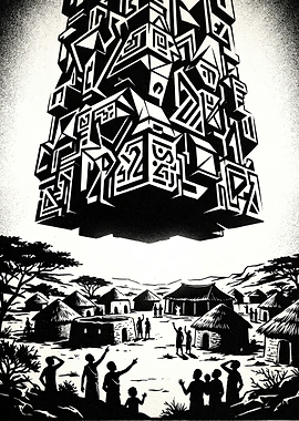 Mysterious Object Over African Village