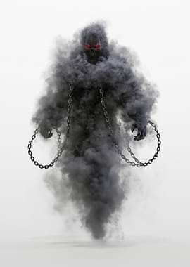 Dark Smoke Ghost with Chains