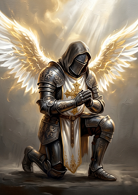 Angelic Crusader Knight Praying