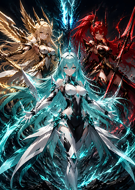 Three powerful female warriors