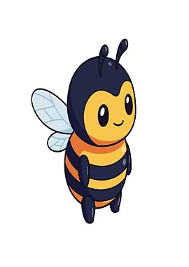 Cute cartoon bee illustration