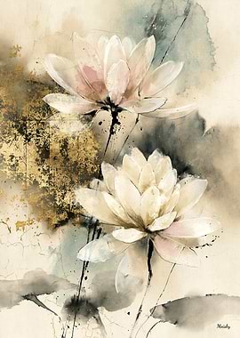 Neo-Rinpa Lotus Reverie No. 06 – Japanese Lotus Wall Art