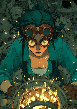 Steampunk Mechanic with Goggles