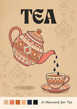 Tea Time Teapot Illustration