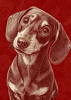 Dachshund Dog Portrait