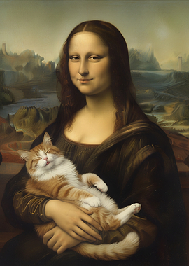 Mona Lisa Holding a Cat
