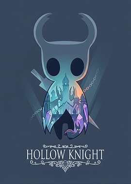 Hollow Knight Minimalist Silhouette Art