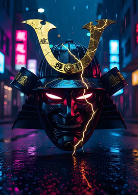 Cyberpunk Samurai Mask