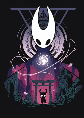 Hollow Knight Hornet and Knight Art