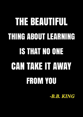 B.B. King quote about learning