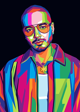 J Balvin Pop Art Portrait