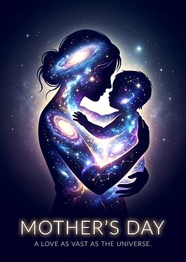 Mother and Child Galaxy Art