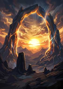 Fantasy Portal at Sunset