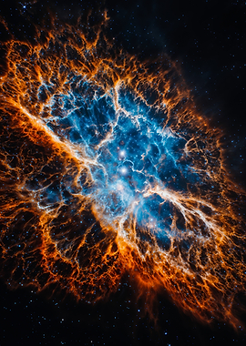 Crab Nebula In Outer Space