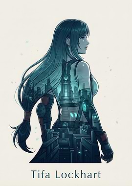 Final Fantasy Tifa Lockhart Minimalist Art