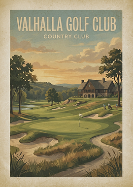 Valhalla Golf Club Vintage Poster